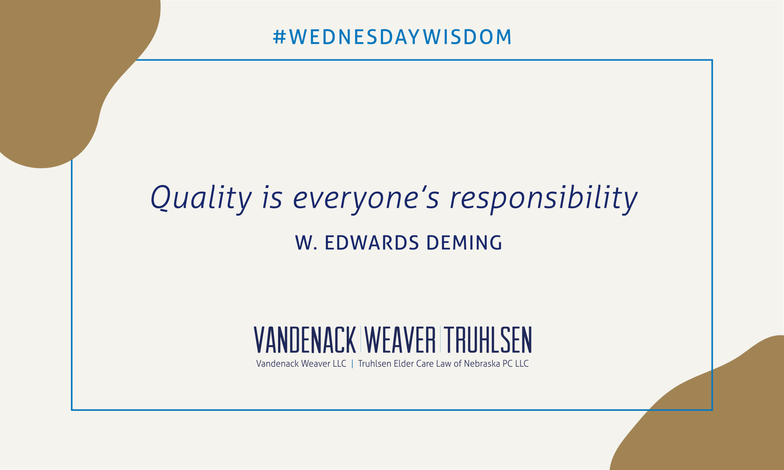Read more about the article Welcome to Wednesday – Quality